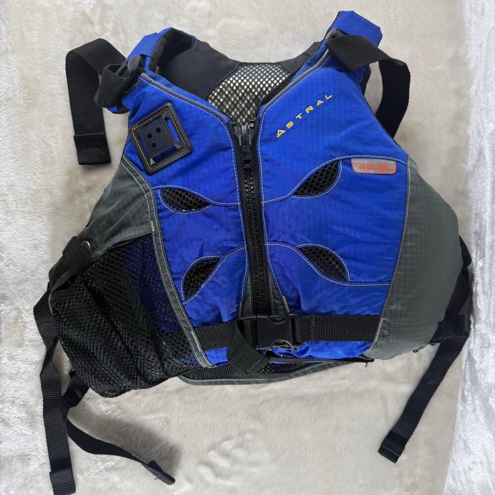 Astral V-Eight Air Escape PFD Life Vest Adult Large Blue Boating Kayaking